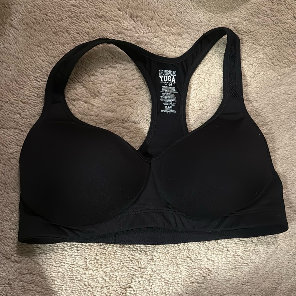 PINK yoga padded sports bra